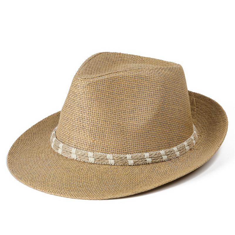 

Panama straw hat men s summer grandpa hat outdoor big eaves sun protection visor hat top hat sun hat M（56-58cm）