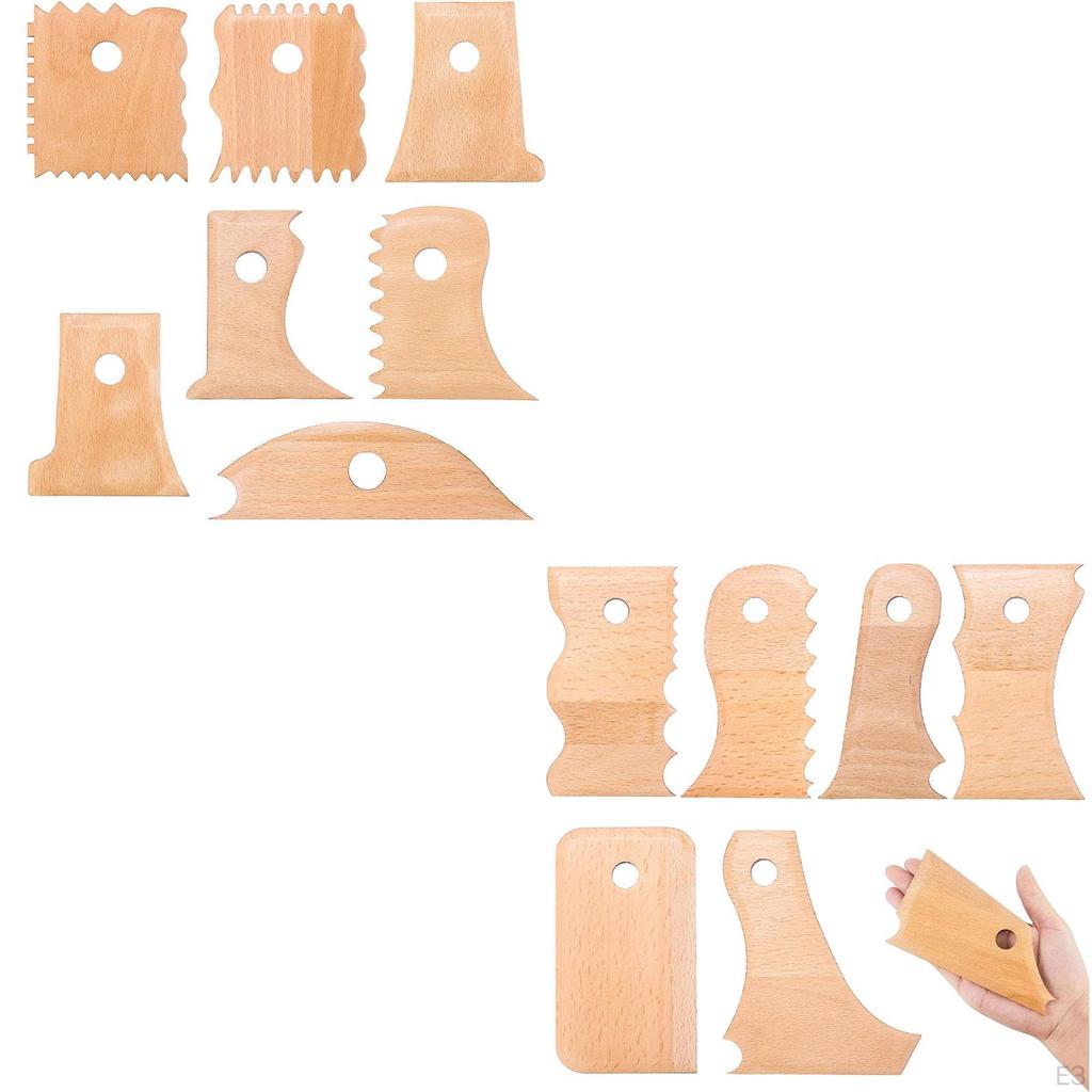 Instrument de ceramică 7 bucăți, tundere netezire tăiere gravură sculptură cu argilă