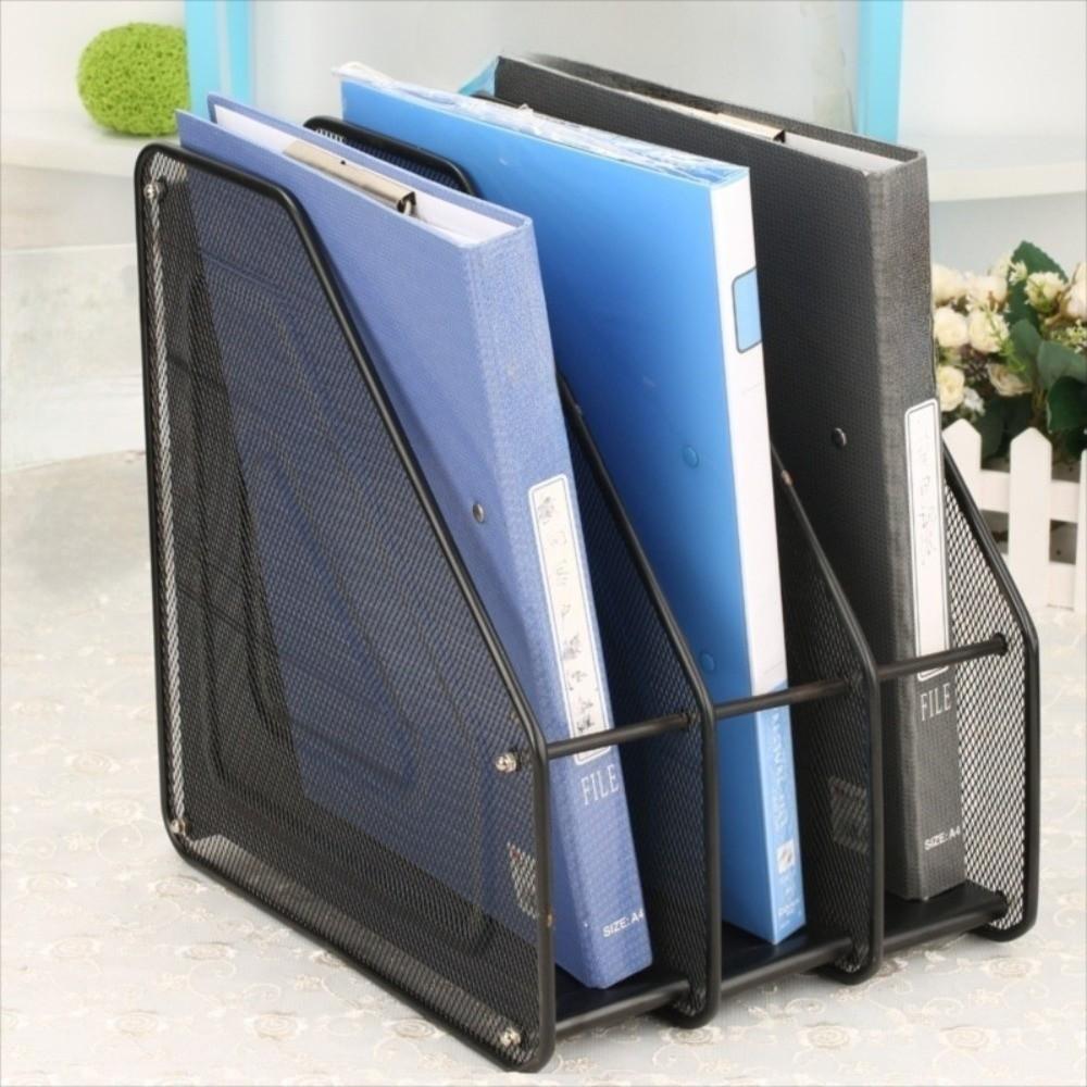 Data Rack Metal File Rack Stationery Organizer Standing Desktop File Folder Countertop