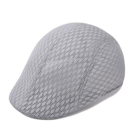 Summer Hollow Breathable Hat Male Middle-aged and Elderly Father Casual Versatile Beret Solid Color Forward Hat