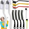 11Pcs Crevice Cleaning Brush,Gap Cleaning Brush with Long Handle,Small Gap Cleaning Brush for Bathroom Kitchen Toilet Water Cup Bottle and Window