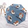 1pc Yoga Dogs Automatic Folding Umbrella, 8-Rib Durable Iron Frame, Compact Travel Umbrella for Women & Men 106