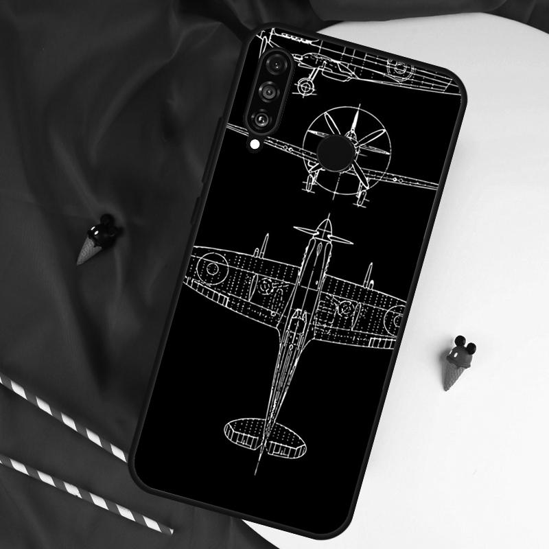 Airplane Aircraft For Huawei Nova 12s 11i 12i 7i 8i Y73 Y70 Y90 Y60 Y72 Y61 Y91 9 10 SE P30 Pro P40 Lite Case
