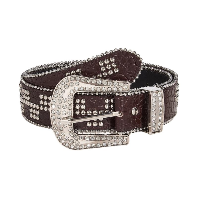 Subculture Belt  Rivet Studded Belt for Jeans Shorts Belt Women Waist Decors Pants Waist Belt Girl Waist Ornaments