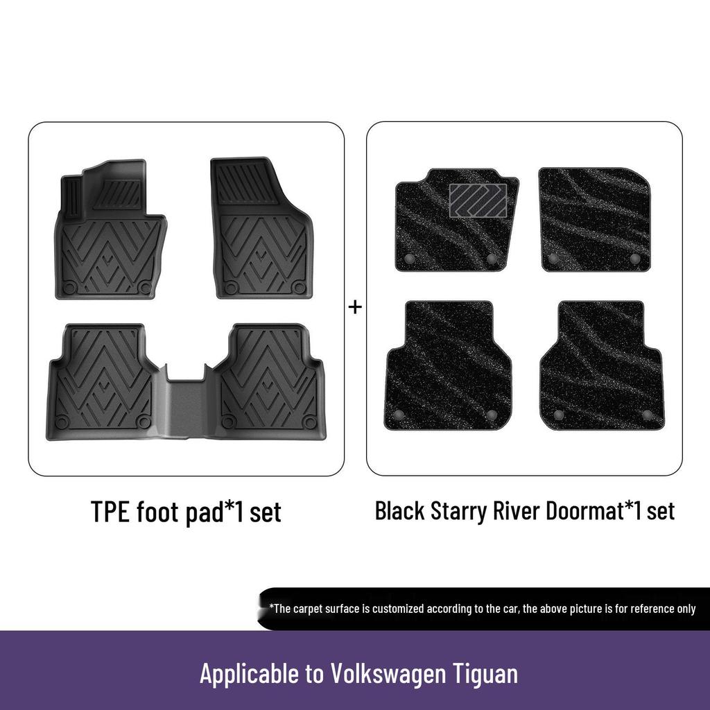 2010-2018 Volkswagen Tiguan 3D All-Weather Eco-Friendly TPE Floor Mats