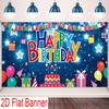 2D flat banner, 1 piece, birthday happy background decoration bannerXY
