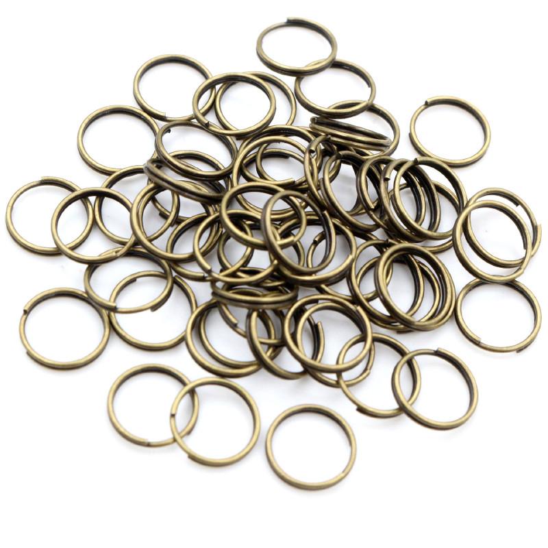 200pcs/lot 4 6 7 8 10 mm Open Jump Rings Double Loops Gold/Silver Plated Split Rings Connectors For Jewelry Making Supplies DiY