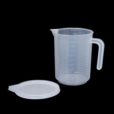 1Pcs Plastic Liquid Measuring Cup Jug Pour Spout Surface With Lid Measuring Tool