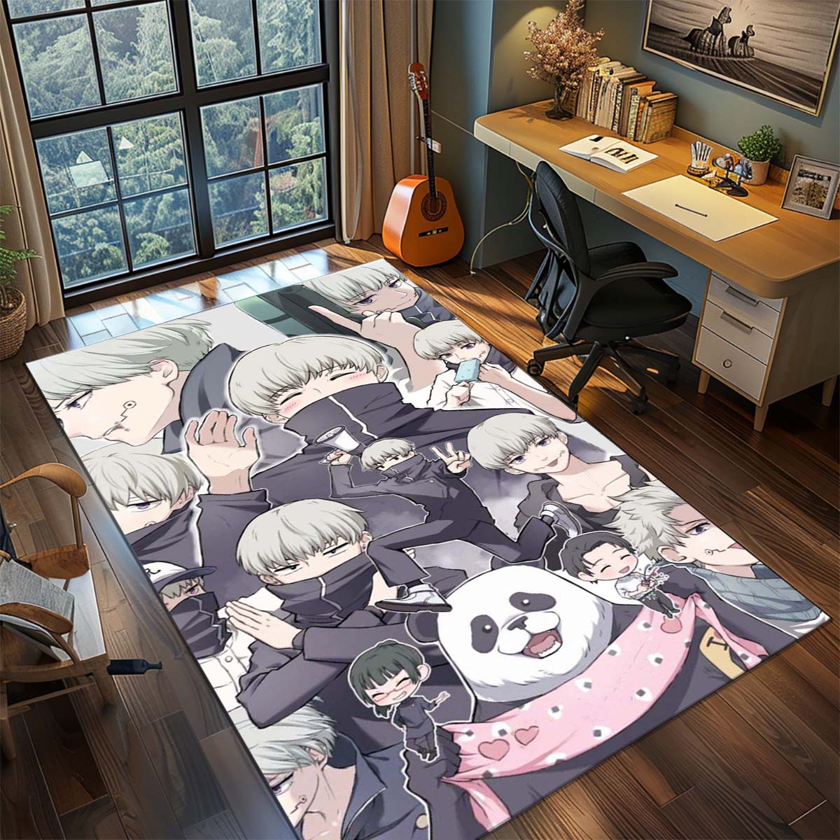 

Jujutsu Kaisen Large Polyester Rug Anime Carpet Non Slip Living Room Bedroom Floor Mat -QJY 60x90cm