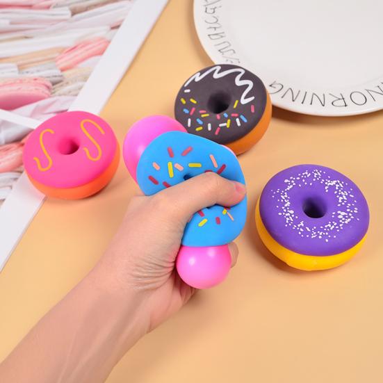 Realistic Donut Slow-Rising Squeeze Toy Soft Fidget for Stress Relief Cute Dessert-Themed Decompression Gadget for Kids Adults
