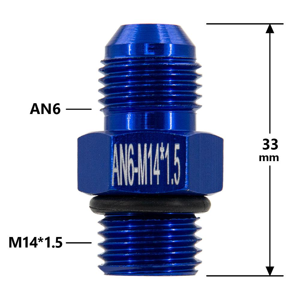 Universal AN6 8 10 12 to AN to M14 M16 M18x1.5 Metric Fuel Hose Adapter Pipe Thread Fitting CAR OIL COOLER SYSTEM Aluminum Alloy Fuel System