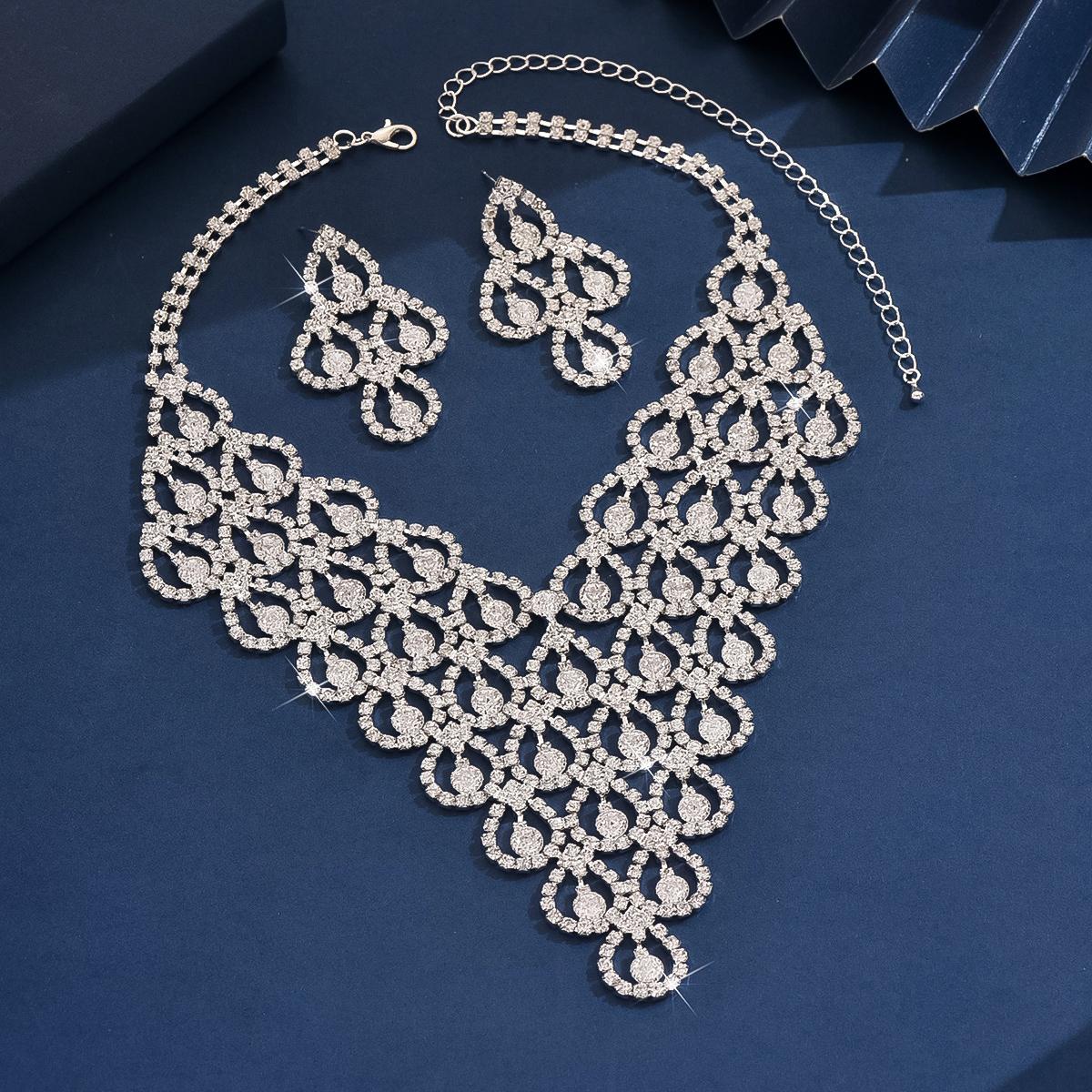 

3 шт. Женский модный цирконовый геометрический набор ожерелье и серьги, простой и универсальный, для свадьбы, вечеринки, фестиваля, подарок-8571