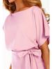 Women's Summer Button-Tie Short Sleeve Jumpsuit - European and American Style