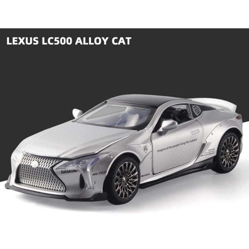 1/32 LEXUS LC500 Alloy Sports Car Model Diecast Metal Toy Racing Vehicle Car Model Simulation Sound and Light Collection Children Gift