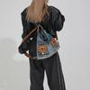Korejská verze jedna taška pro tři použití taška přes rameno kovbojské retro crossbody tašky s velkou kapacitou všestranný batoh