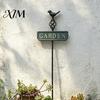 Durable Plant Support Stakes Retro Bird Garden Stake, Metal Sign Rustic Weather Resistant Yard Decoration with Stake for Flower Bed, Lawn Iron