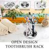 Toothbrush Holder Ceramic Flower Shape Bathroom Toothbrush Organizer Decorative Toothbrush Holder Stand with 6 Compartment
