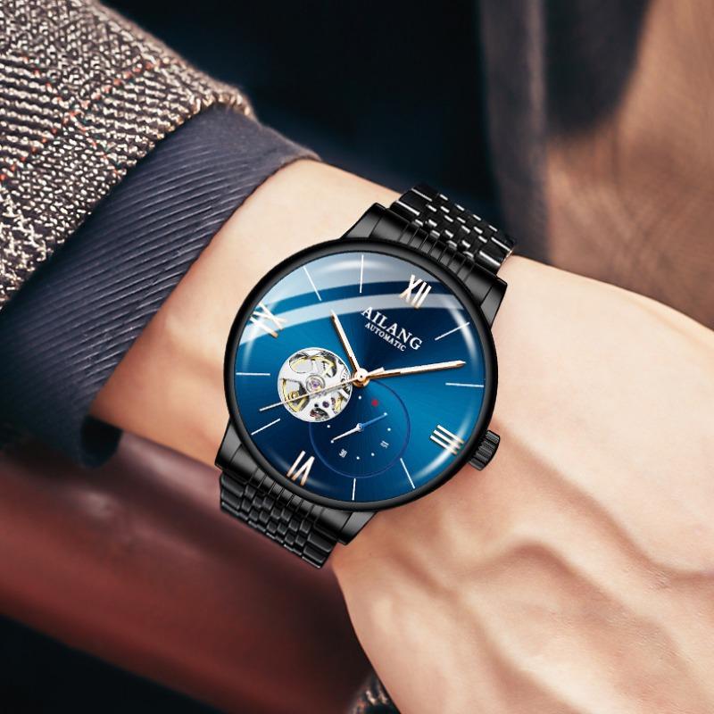 Neue Herrenuhr, vollautomatische mechanische Uhr, echte Schweizer Freizeituhr