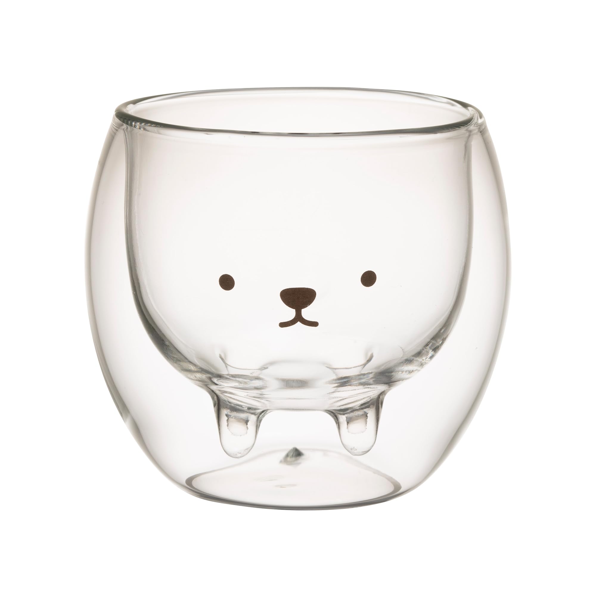 

CB Japan 250ml Dishwasher ANIBALL Double Glass Heat-Resistant Glass, [Shirokuma Ball], Condensation-Resistant, Double-Layered Construction, Boilable,