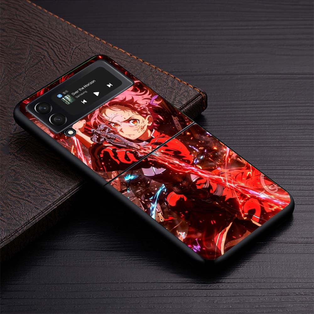 Anime Sword Art Online SAO Phone Case for Samsung Galaxy Z Flip7 Flip6 5G Flip4 Flip5 Flip3 Black Hard Cover Z Flip 7 6 5 4 3 Co