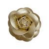 Portable Camellia Breastpin Flower Shape Lapel Pin Brooch for Women PU Leather Lapel Pin Fashionable Badge Jewelry