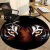 1PC Tiger Eyes Office Round Rug, Non slip, Soft and Durable Office Rug for Interior Decoration, Perfect for Office