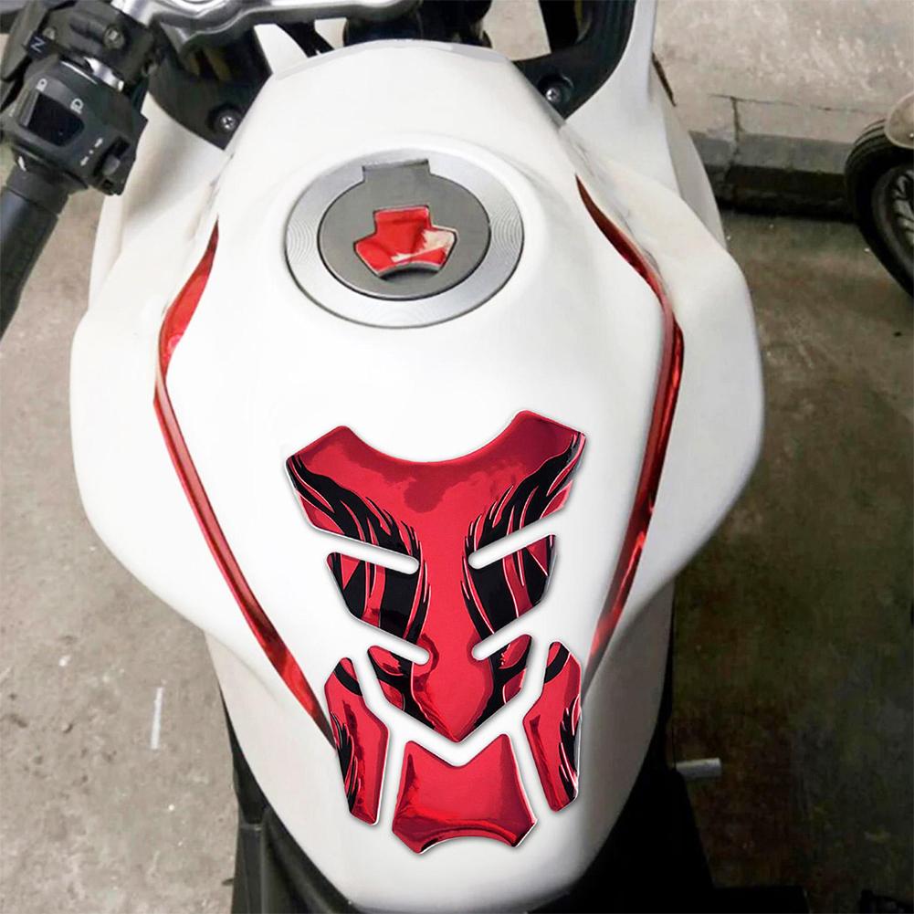 Motorcycle Tankpad Sticker Fishbone 3D Tank Pad Stickers Oil Gas Protector Cover Decoration Flame Motorcycle Accessories
