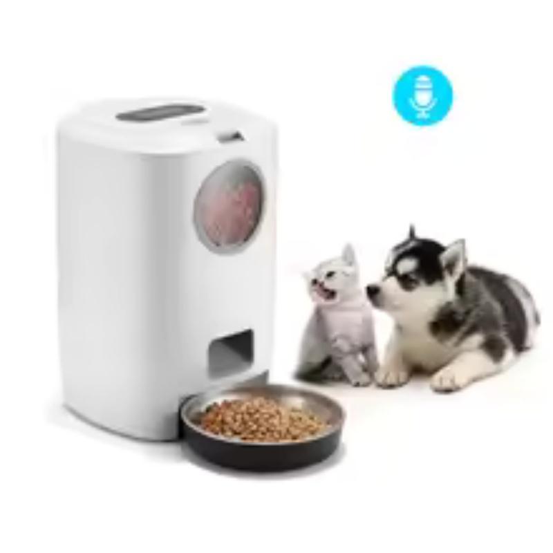 4.5L Automatic Pet Food Feeder For Dog Cat Food Container Stainless Steel Bowl Smart Dispenser Dogs Feeder Product Supplies