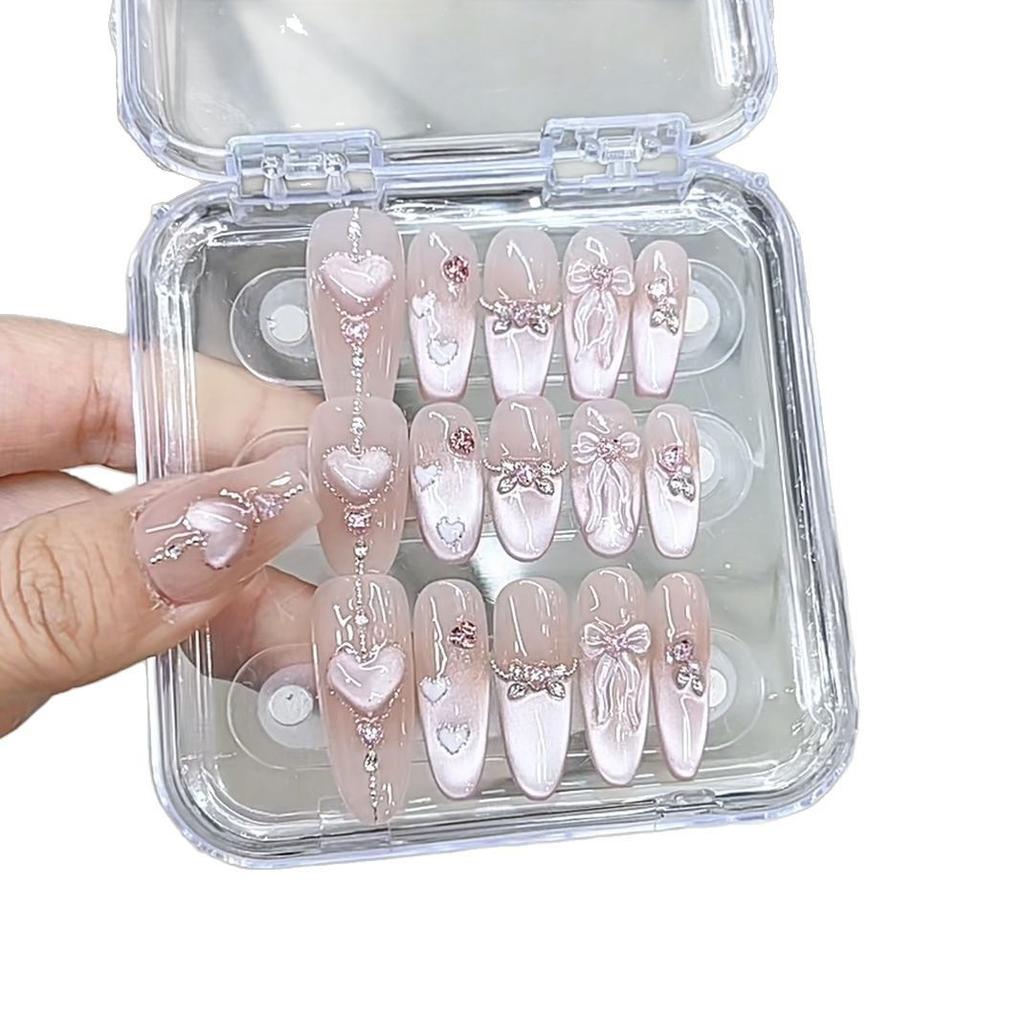 Hand-woven Armor Sweet Critical Strike Three-dimensional Hand-painted Butterfly Love Cat Eye Pure Desire Nail Art Patch