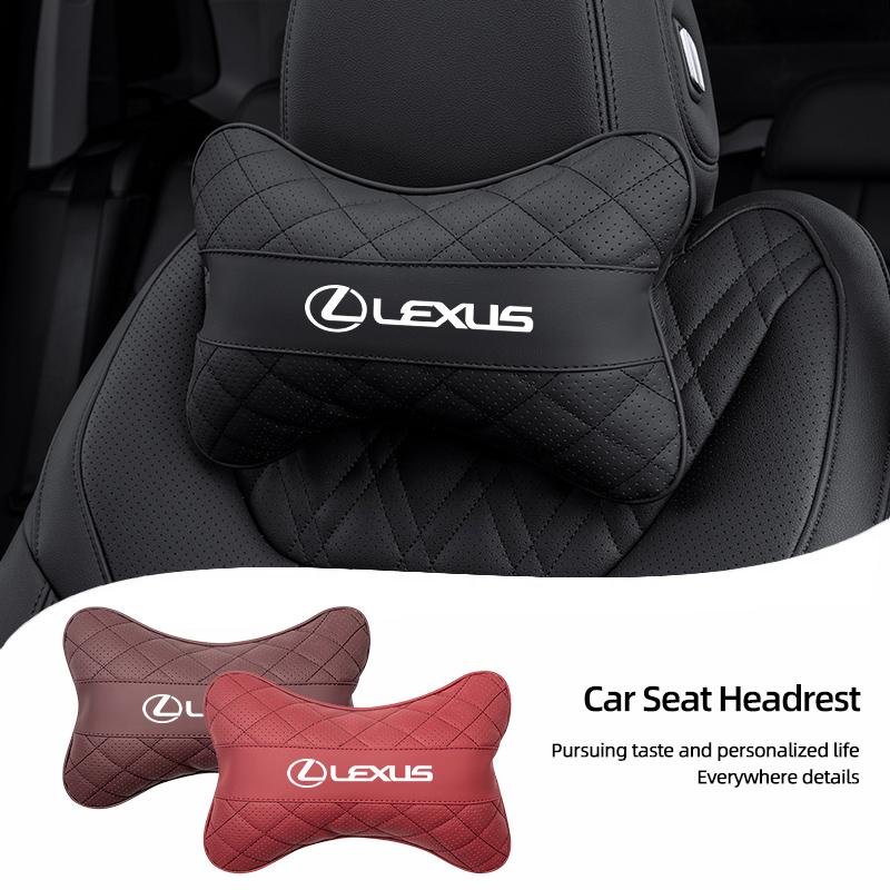 SFSE5 1Pcs Car Seat Neck Pillow Headrest Auto Accessories For Lexus GS IS LS500h ES260 ES300h RX350h NX260 UX260 LM LC RZ450e TX RC CT