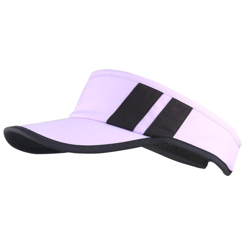 

Летний женский солнцезащитный козырек мужская кепка модная универсальная парная беговая спортивная быстросохнущая шляпа с открытым верхом M（56-58cm） светло-фиолетовый