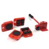 5-Piece Portable Heavy-Duty Moving Tool Set with Triangular Iron Wheels