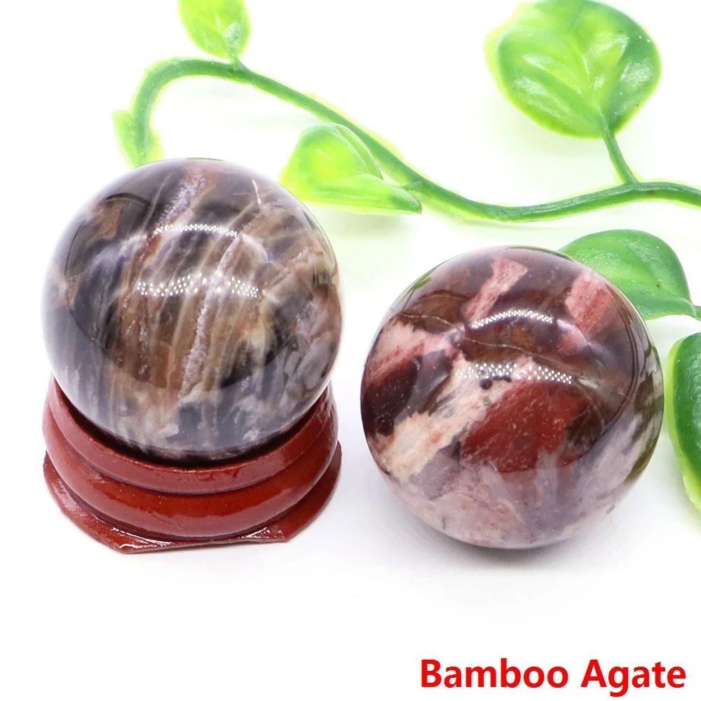 30Mm Crystal Ball Natural Reiki Healing Quartz Stone Globe Energy Gemstone Fengshui Sphere Wicca Chakra Massage Home Decor Gifts