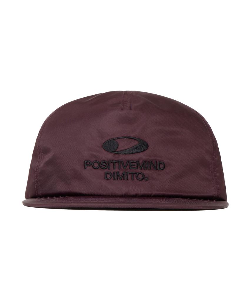 DIMITO Circle Logo Satin Trucker Cap Wine
