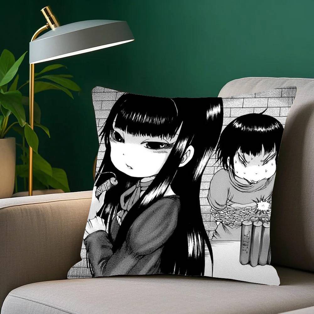 Komedi Anime Hi S-Score Girl Kuddfodral Heminredning Pläd för Soffa Säng Bil Rumsdekor Gåvoidé