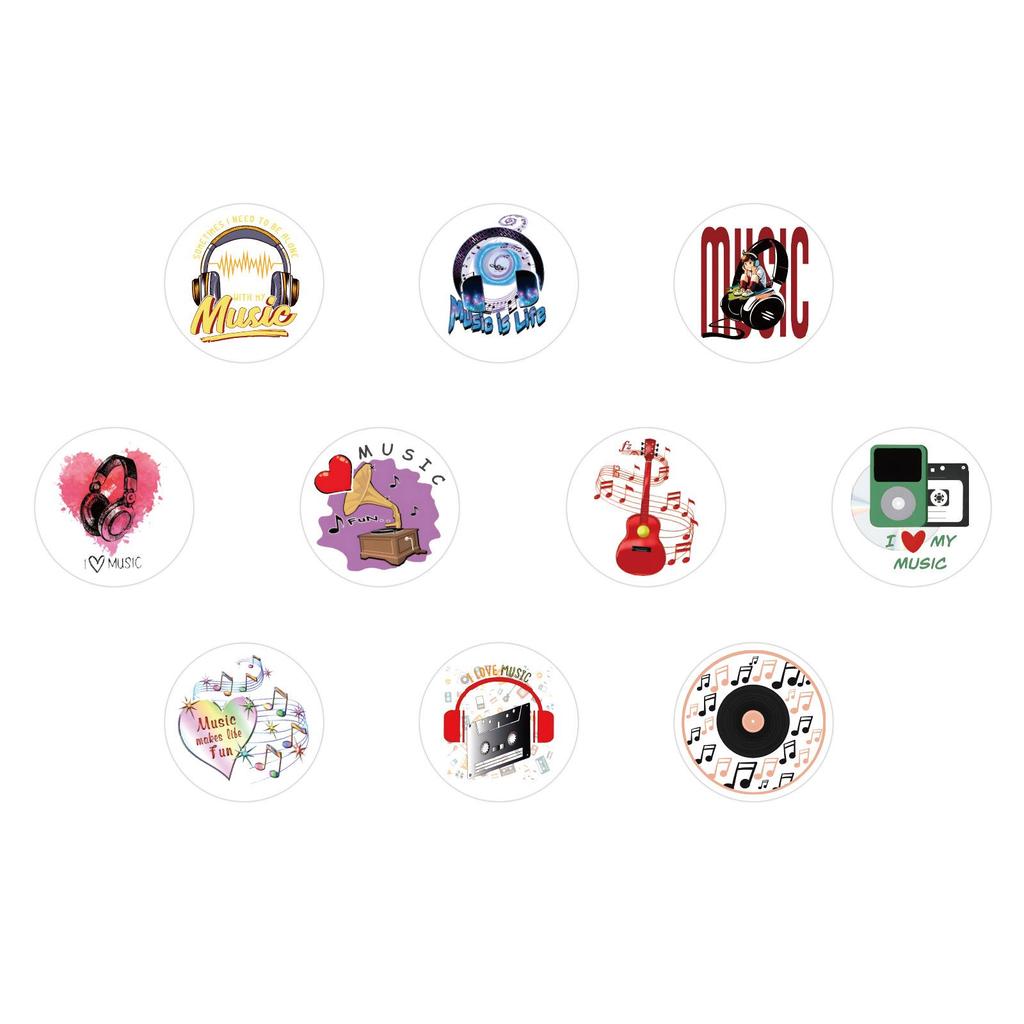 500 Cartoon Music Trend Journal Stickers - Creative DIY Sealing Tape
