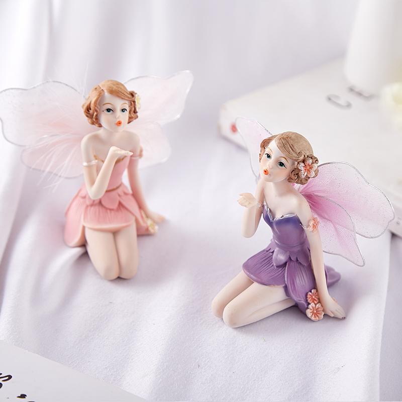 Fairy Girl Ornaments Cute Home Decoration Accessories Home Decor Miniature Figurines Miniature Garden