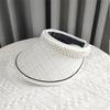 Sun visor for ladies sun UV UV wide 8433 [LeafIn] women, visor, hat, pearl, protection, protection, protection, brim, summer, cute, (A-White)