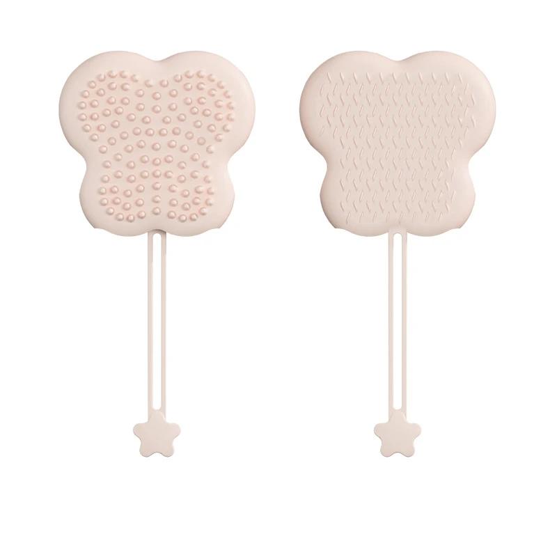 

Pet Brush 1PC Cat and Dog Cleaning and Grooming Glove Bathing De-fluffing Hair Comb Silicone Sticky Hair Stripper Pet Supplies розовый