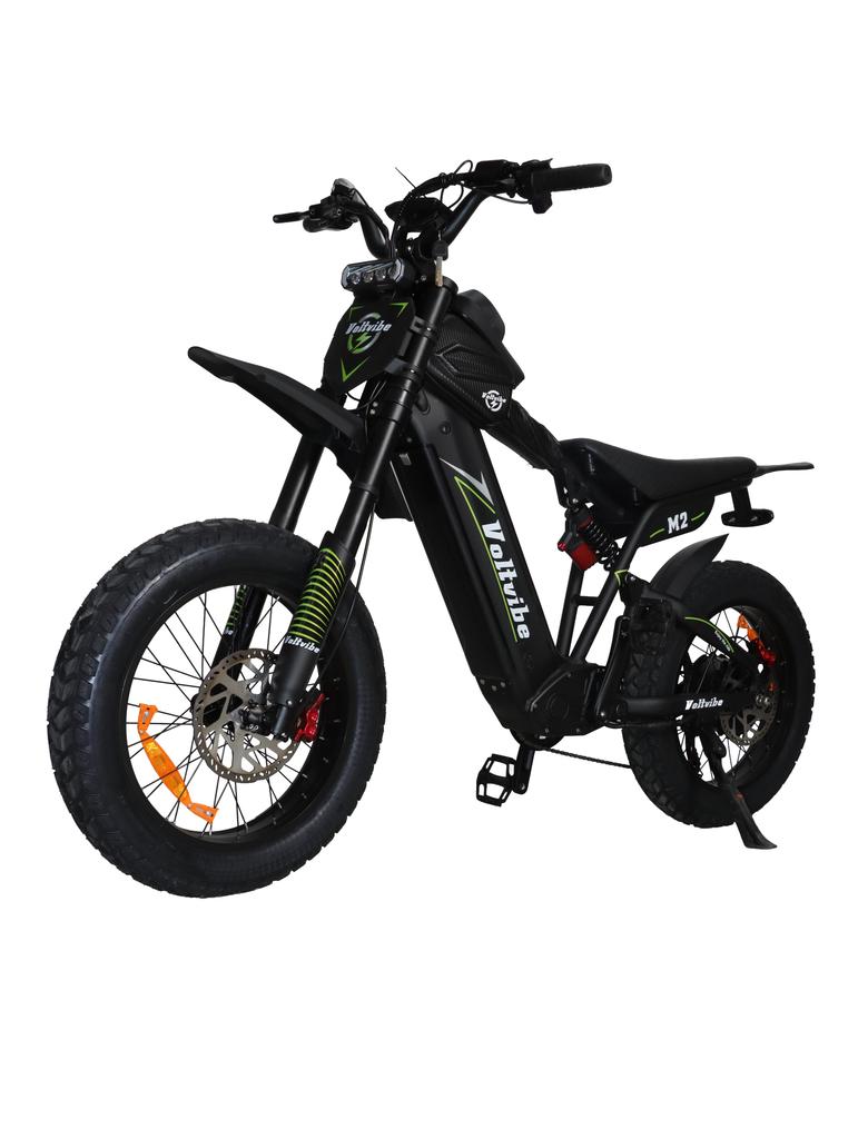 Voltvibe M2  Adult Electric Bicycle  2000W High-Efficiency Motor 60V25Ah-Protected Battery Full Suspension for Ultra-Smooth Riding Experience