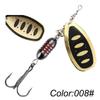 18g Rotating Spinner Lure Bass Pike Fishing Sea Freshwater Artificial Bait With Treble Hook