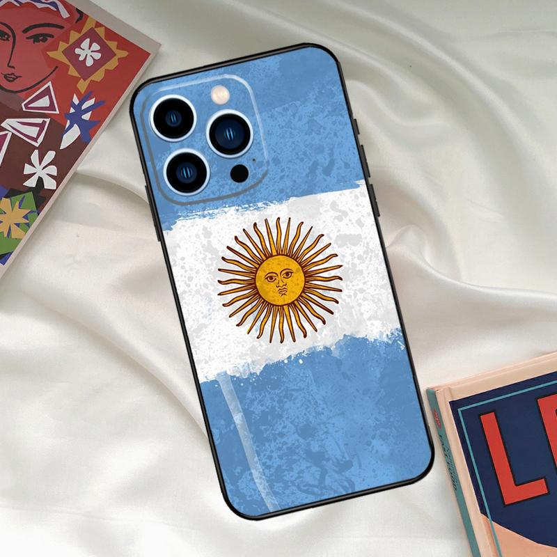 Argentina Flag Phone Case For iPhone 16 14 13 12 11 15 17 Pro Max 15 16 Plus 13 Mini 16e 17 Air Funda Cover