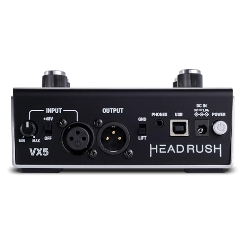 HeadRush VX5 Vocal Effects Pedal with Antares AutoTune, Real-Time Pitch Correction for Vocalists, Vocal Harmony, Guitar and Mic Inputs, and Audio Inte