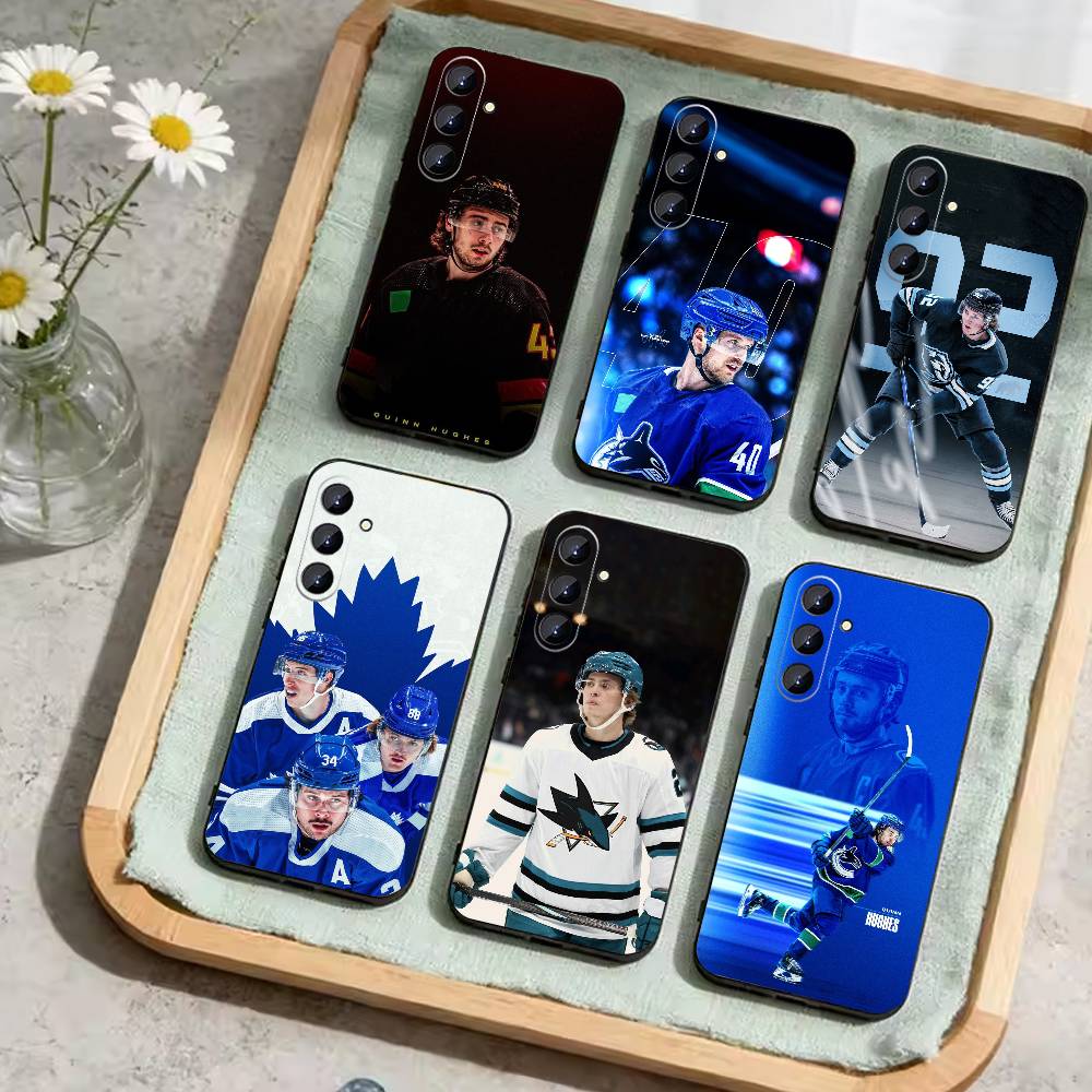 Quinn Hughes-Hockey Phone Case For Samsung Galaxy A73,21,22,32,71,53,52,51,80,5G Soft Black Cover