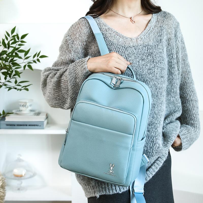 Weicher Lederrucksack Damen Pendler Große Kapazität Schultertasche Multifunktionaler Reiserucksack