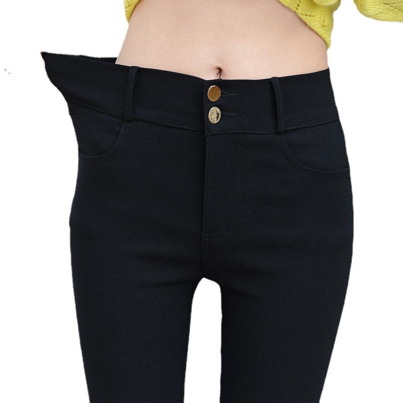 2023 Herbst Damen Schlanke Hohe Taille Schwarze Leggings Bleistifthosen