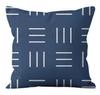 Simple Blue Printed Pillowcase Car Ornaments Office Living Room Home Pillowcase