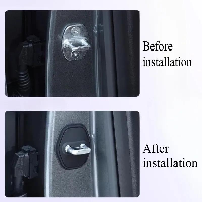 For Geely Galaxy A7 Door Lock Cover Silicone Pad Door Lock Protective Cover Interior Supplies Modification Accessories