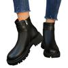 Women's Casual Side Zipper Boots - Flattering Versatile Boots for Fall and Winter