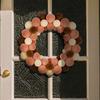 Multicolor Christmas Wreath With Pom Poms Nordic Style Door Wall Decor Holiday Window Display